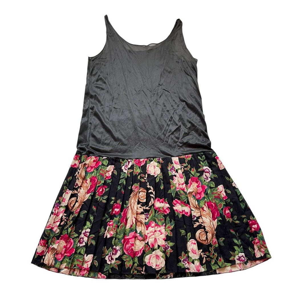 Vintage Black and Floral Dress